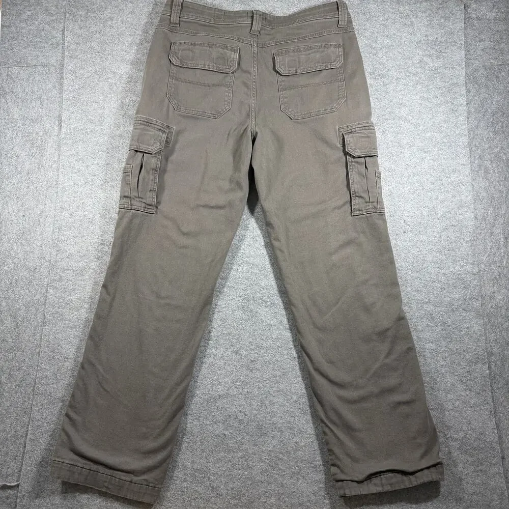 RedHead Cargo Pants Mens 34x32 Gray Flannel Lined Fleece Outdoor Hunting Hiking